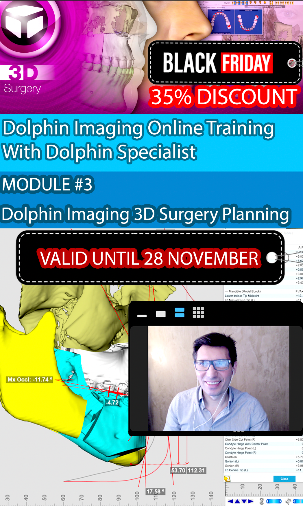 4Hrs DolphinImaging 3D Surgery Online Training BLACK FRIDAY